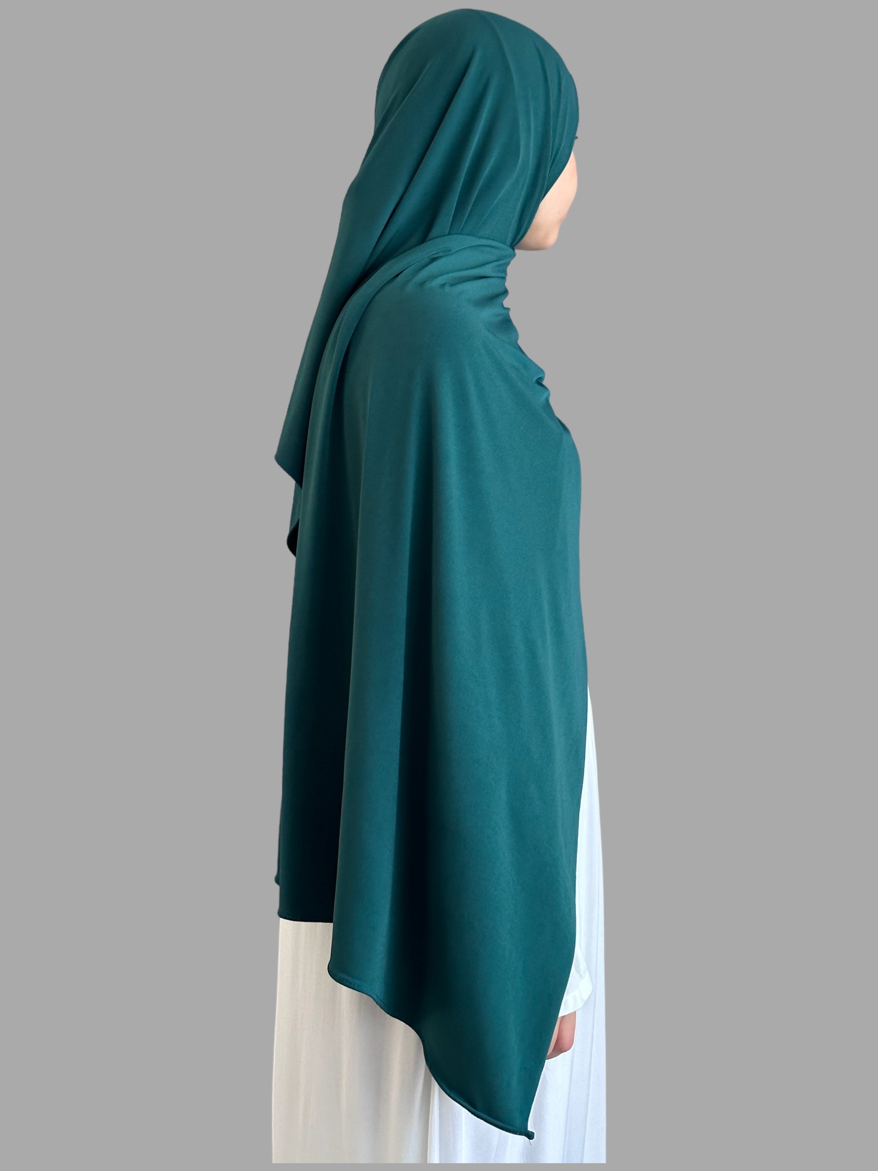 Jersey Hijab: Vivid Turquoise Adult Regular Wrap